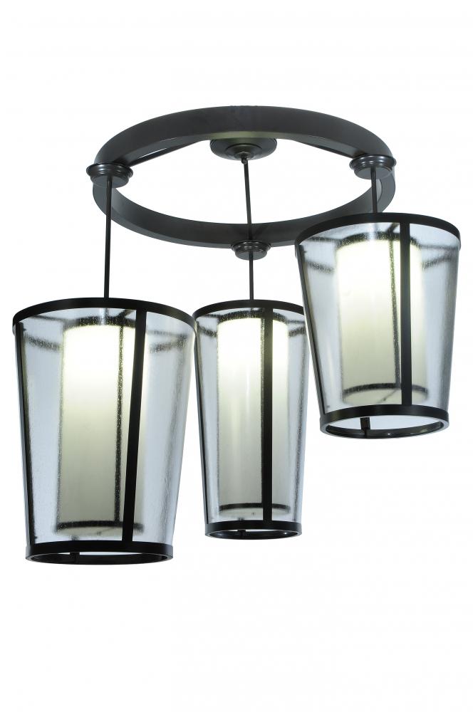 74&#34; Wide Cilindro Tapered 3 Light Cascading Pendant