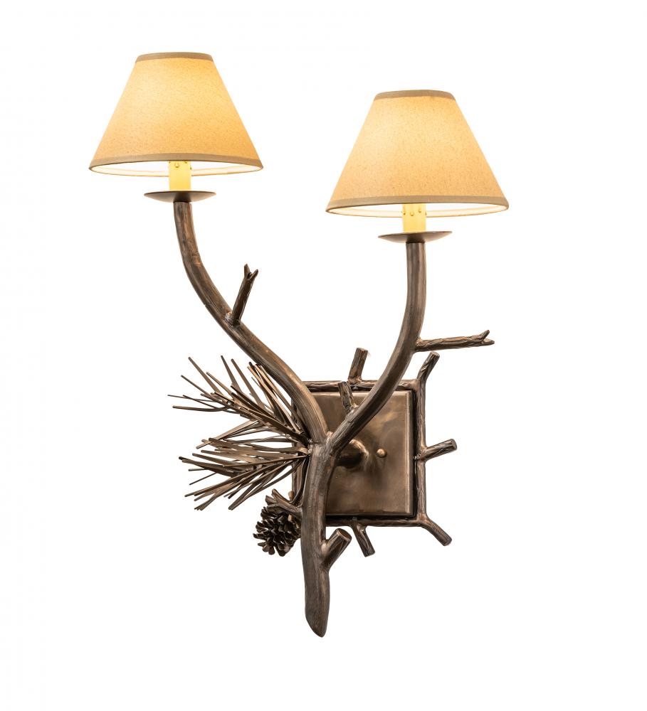 18&#34; Wide Lone Pine 2 Light Wall Sconce