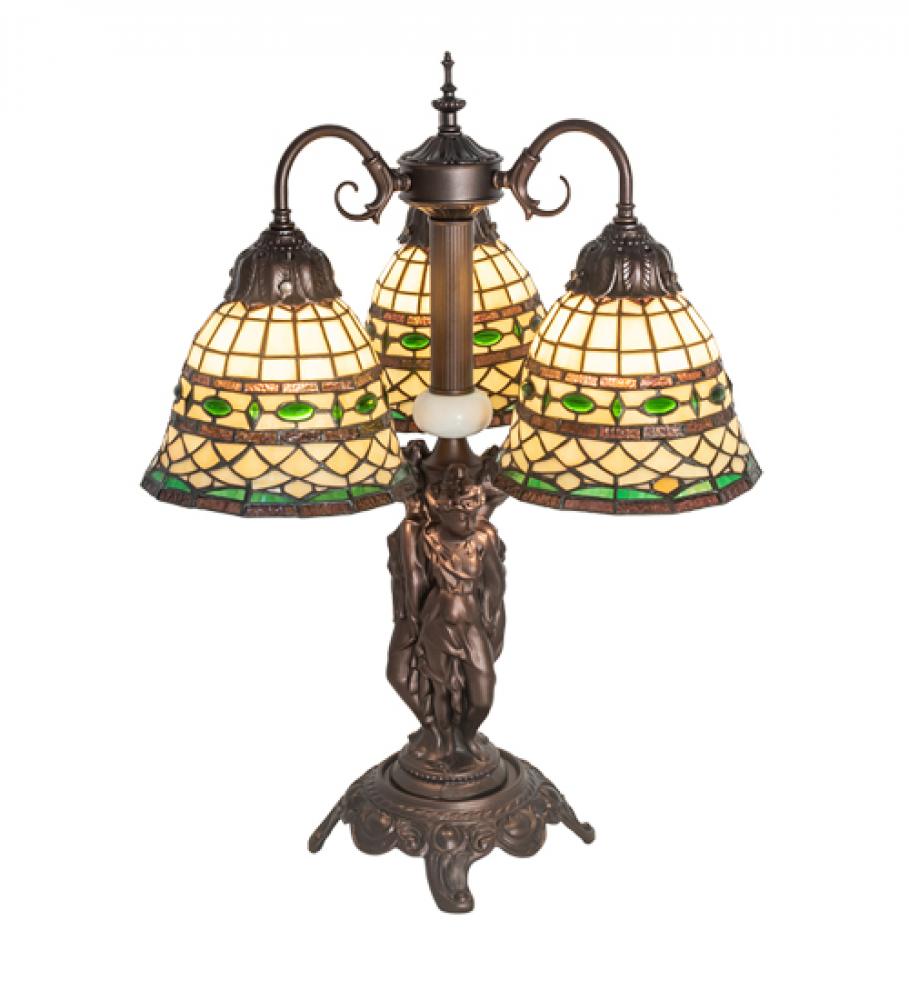 23&#34; High Tiffany Roman 3 Light Table Lamp