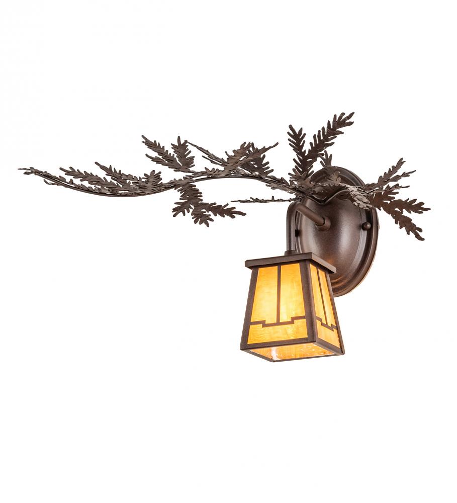 16&#34; Wide Pine Branch Valley View Left Wall Sconce