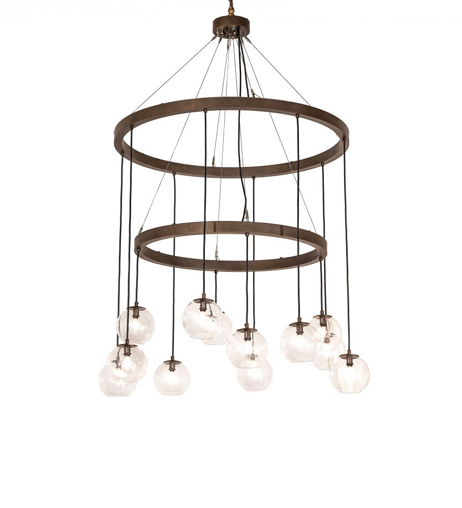 42&#34; Wide Bola 12 Light Two Tier Chandelier