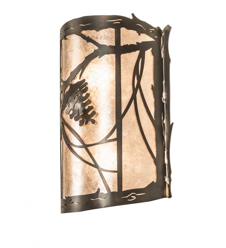 10&#34; Wide Whispering Pines Wall Sconce