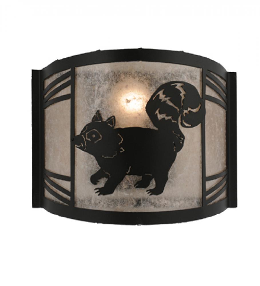 12&#34; Wide Raccoon on the Loose Left Wall Sconce