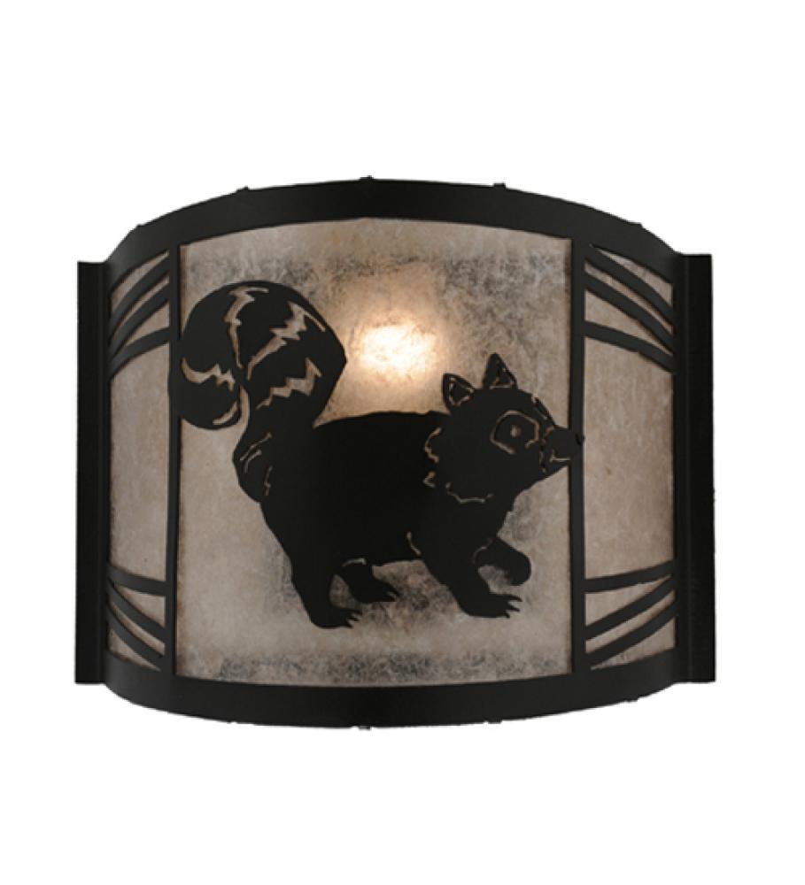 12&#34; Wide Raccoon on the Loose Right Wall Sconce