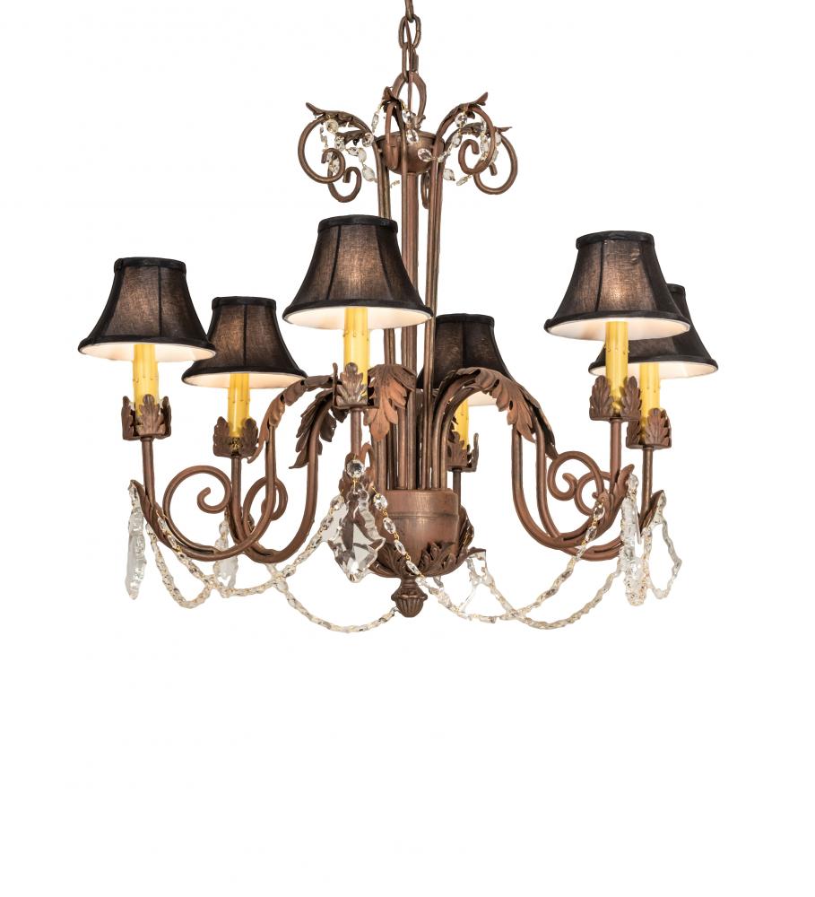 28&#34; Wide Lindsay 6 Light Chandelier