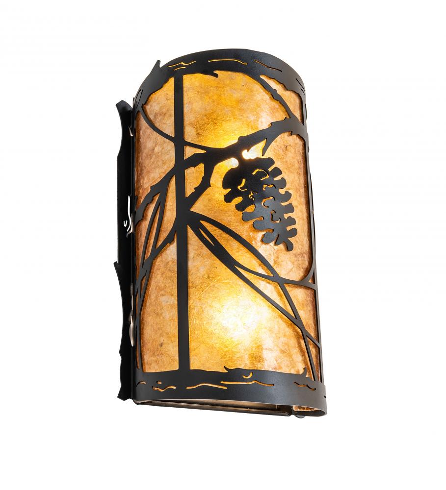 8&#34; Wide Whispering Pines Left Wall Sconce