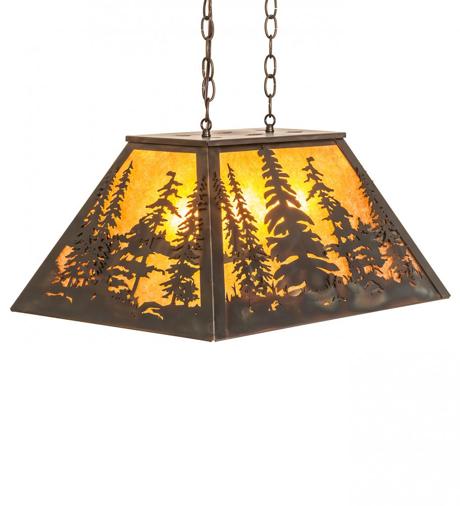 24&#34; Long Tall Pines Oblong Pendant