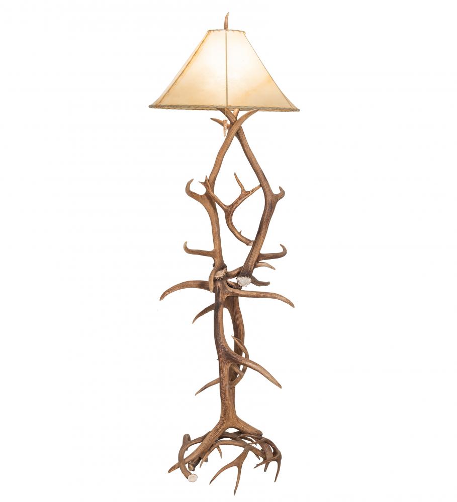 75&#34; High Antlers Elk & Mule Deer Floor Lamp