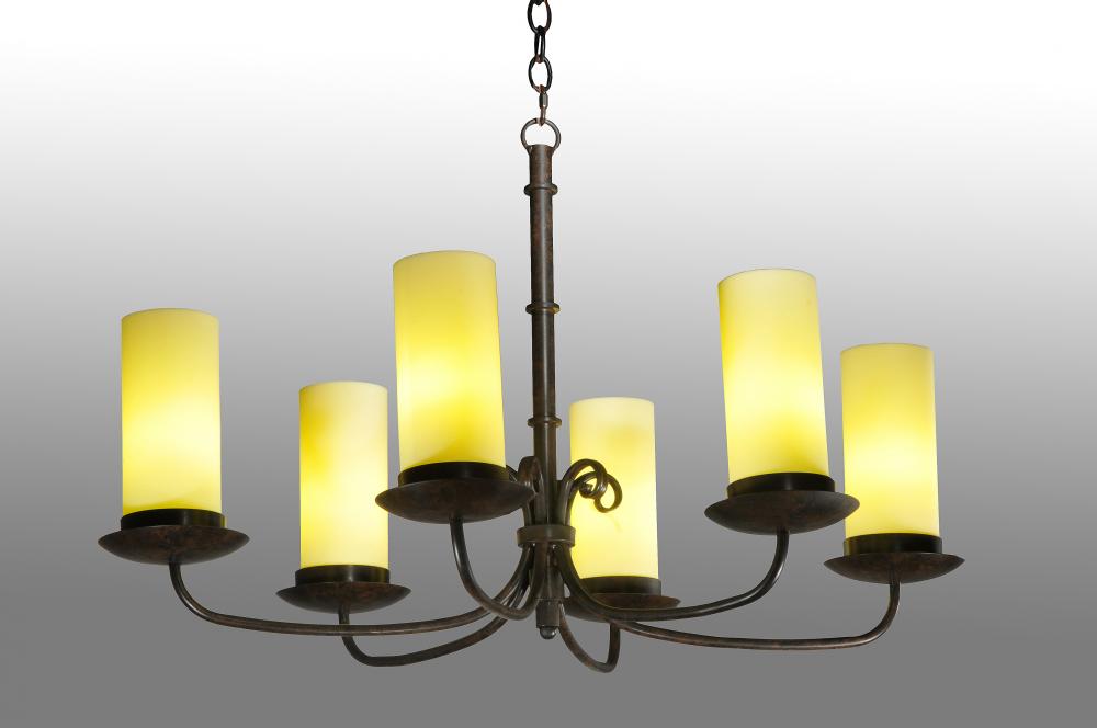 38&#34; Long Atria 6 Light Oblong Chandelier