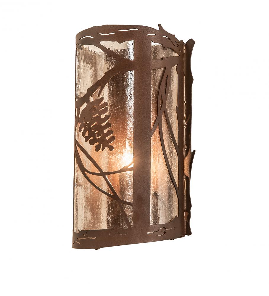 8&#34; Wide Whispering Pines Left Wall Sconce