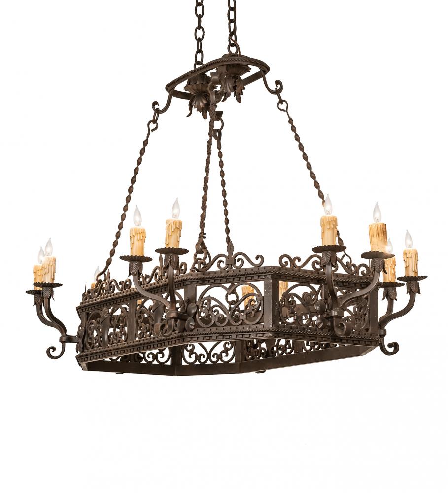 50&#34; Long Conques 12 Light Chandelier