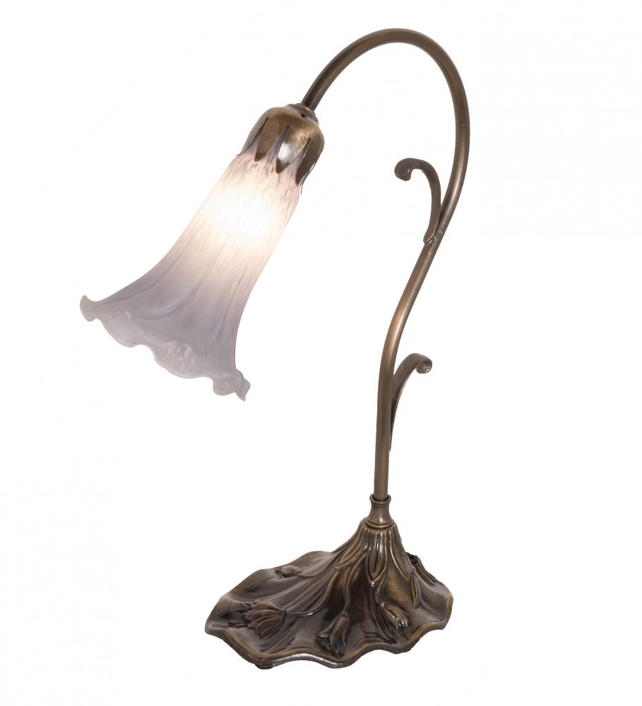 15&#34; High Grey Pond Lily Accent Lamp