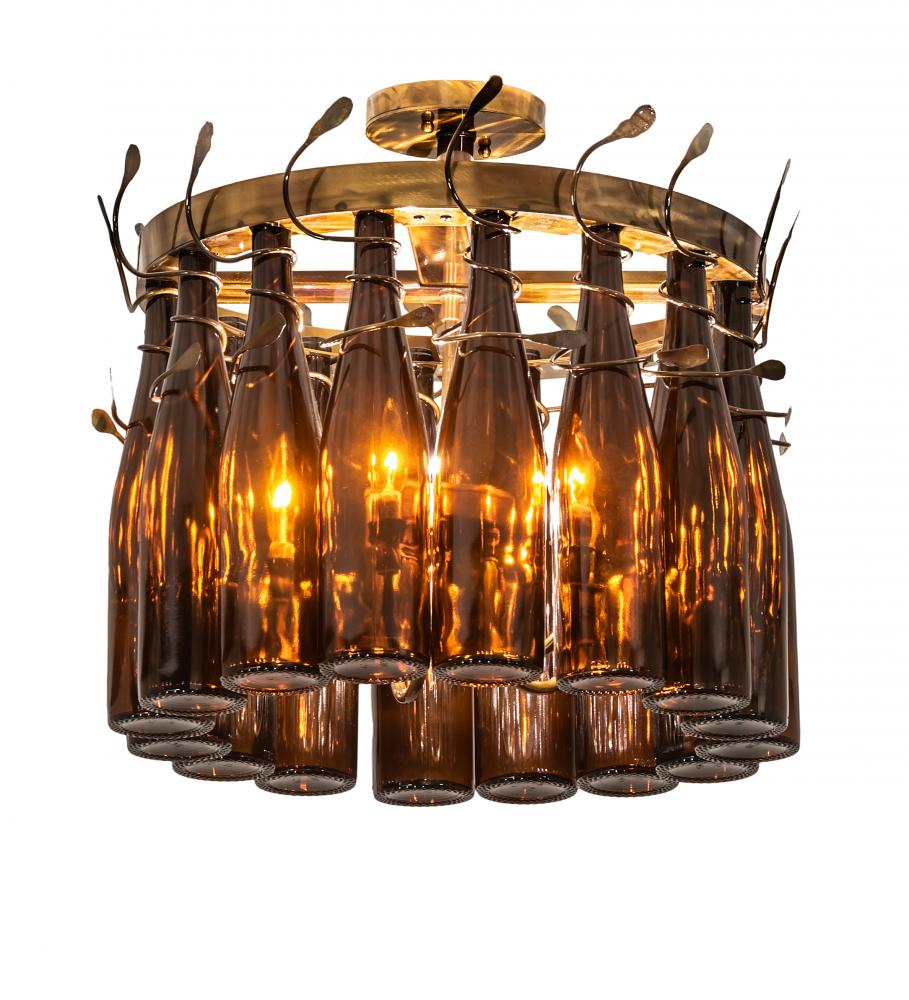 20&#34; Wide Tuscan Vineyard Estate 16 Light Wine Bottle Chandelier