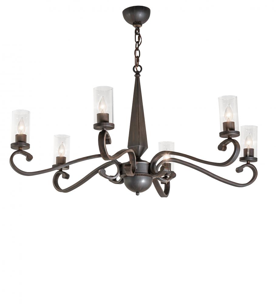 42&#34; Wide Muirfield 6 Light Chandelier