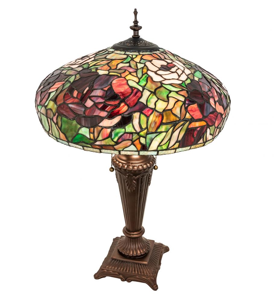 26&#34; High Tiffany Peony Table Lamp