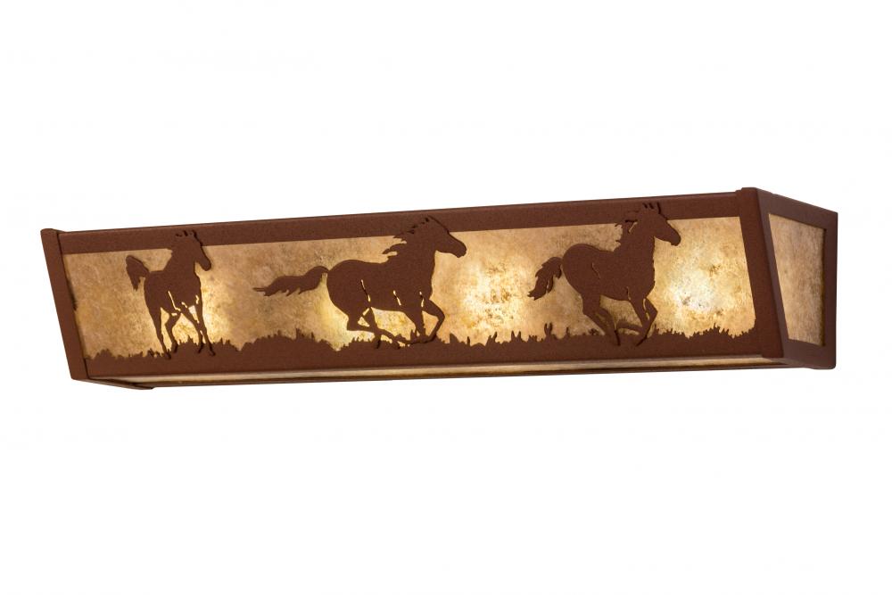 24&#34; Wide Running Horses Vanity Light