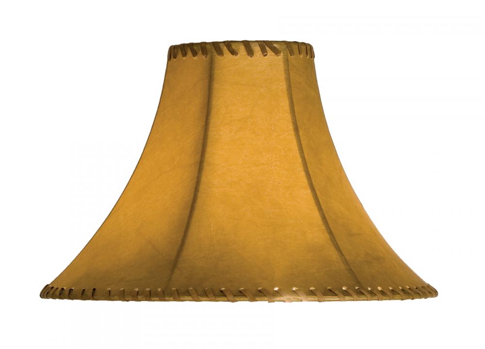 14&#34; Wide Faux Leather Tan Hexagon Shade