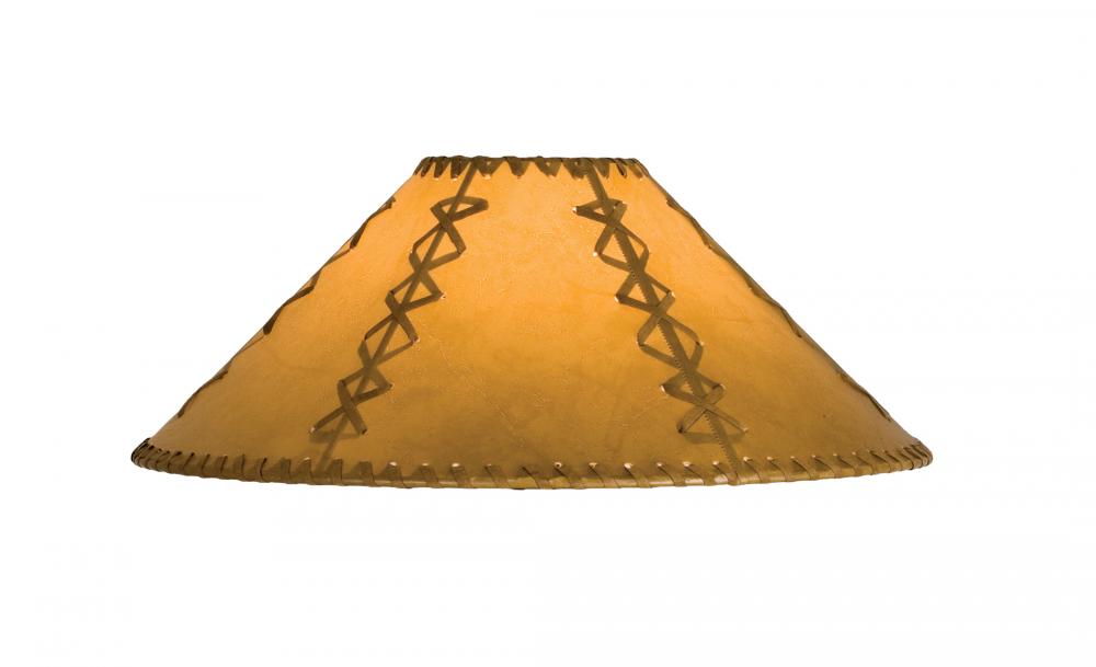 15&#34;W X 8&#34;H Faux Leather Tan Hexagon Shade