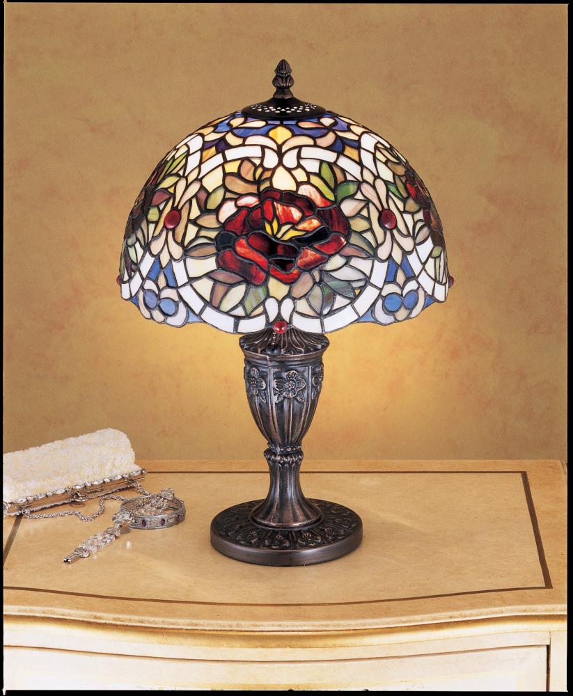 18&#34; High Renaissance Rose Accent Lamp