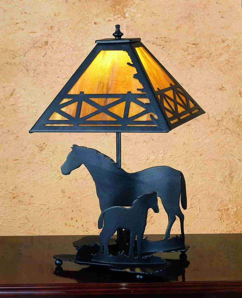 22&#34; High Mare & Foal Table Lamp