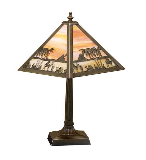 10&#34; High Camel Mission Accent Lamp