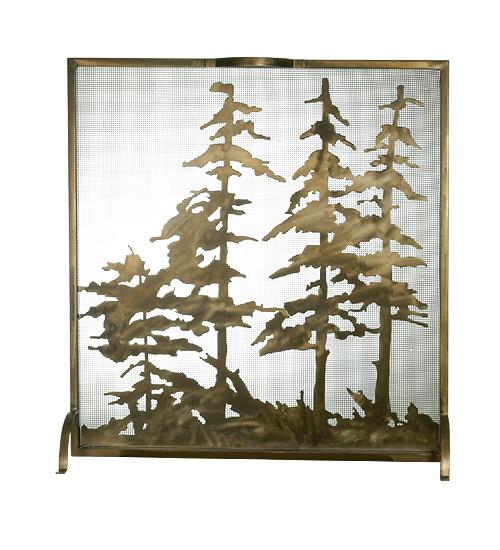 32&#34;W X 33&#34;H Tall Pines Fireplace Screen