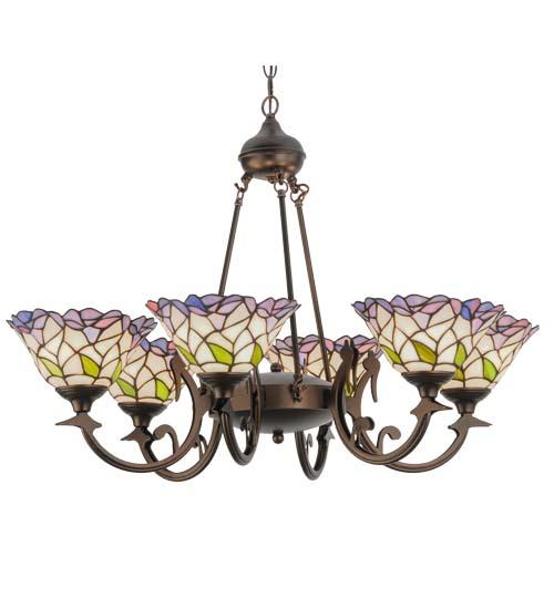 33&#34;W Daffodil Bell 6 LT Chandelier