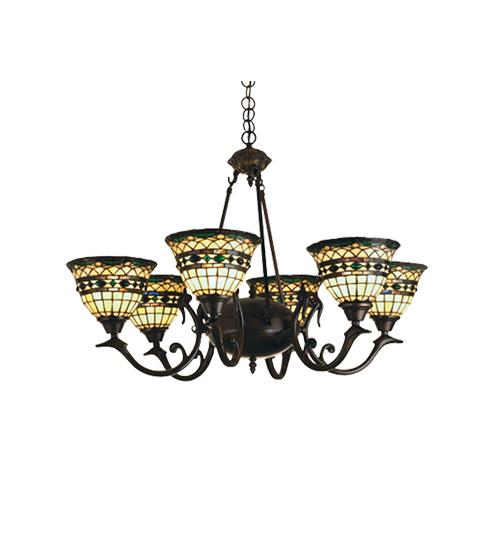 32&#34;W Tiffany Roman 6 LT Chandelier.602