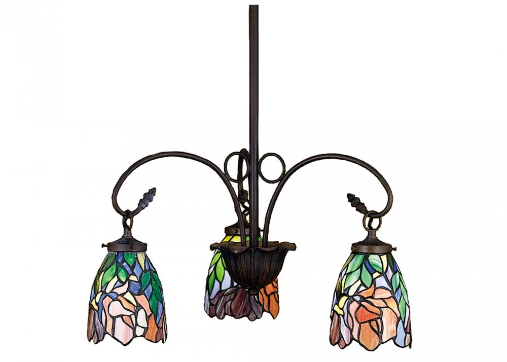 21&#34; Wide Iris 3 Light Chandelier