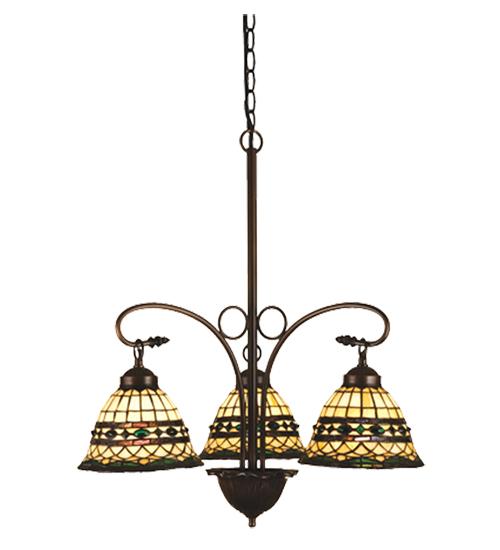 24&#34;W Tiffany Roman 3 LT Chandelier.613