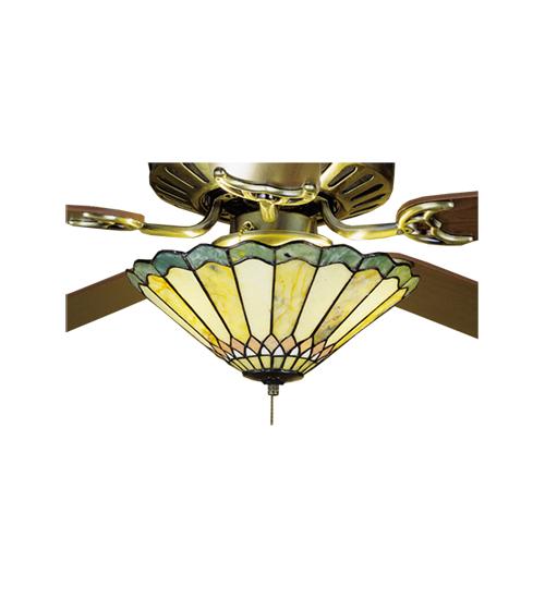 12&#34;W Carousel Jadestone Fan Light Fixture