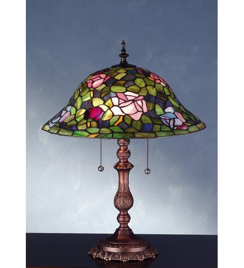 19&#34;H Tiffany Rosebush Table Lamp