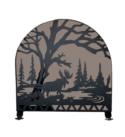 30&#34;W X 30&#34;H Moose Creek Arched Fireplace Screen