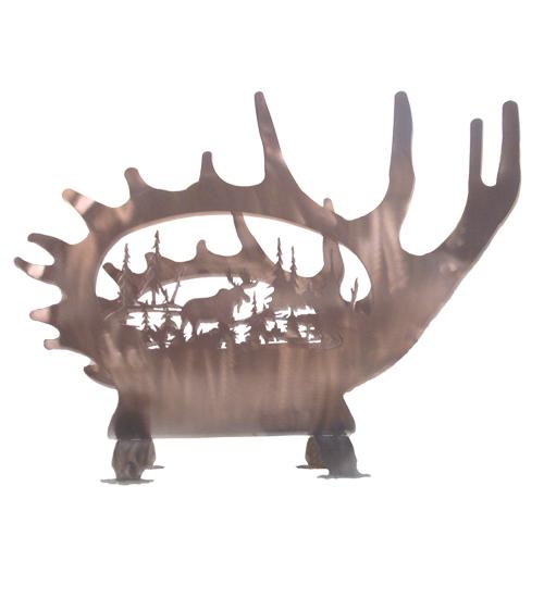 24&#34;W Moose Antler Log Holder