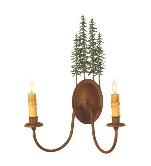 14.5&#34;W Tall Pines 2 LT Wall Sconce