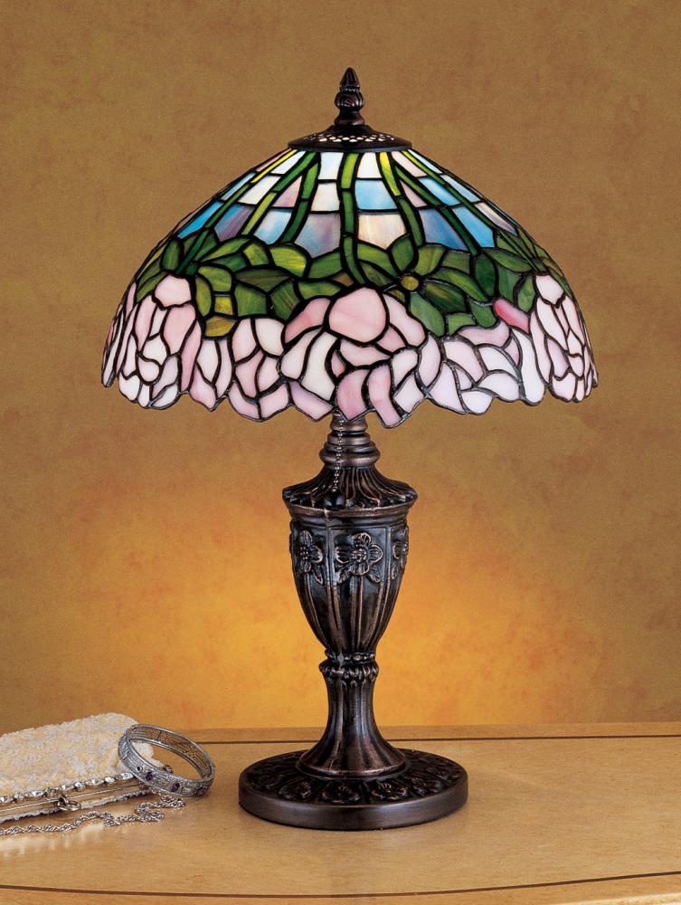 18&#34; High Tiffany Cabbage Rose Accent Lamp