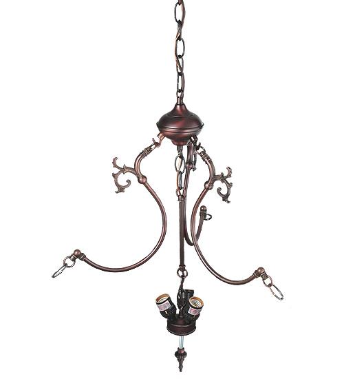 Mahogany Bronze 3 LT Inverted Pendant Hardware