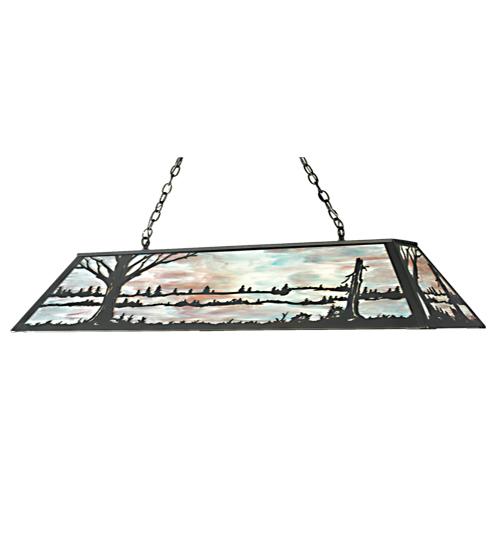 48&#34; Long Quiet Pond Oblong Pendant