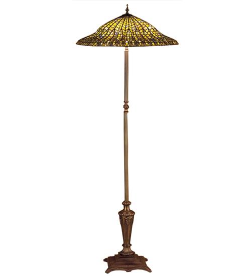 65&#34;H Tiffany Lotus Leaf Floor Lamp