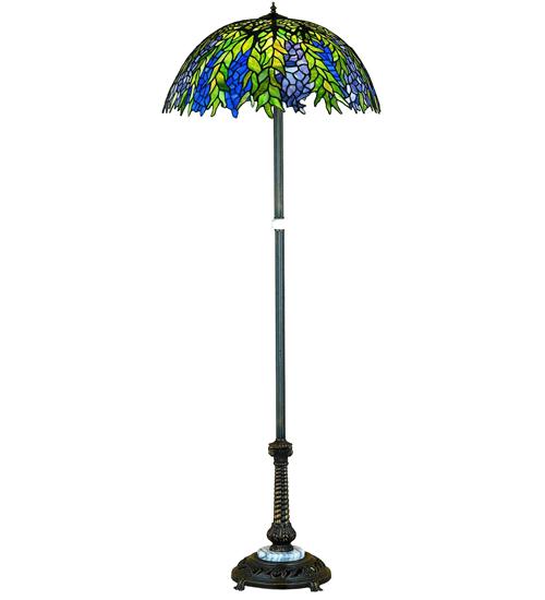 60&#34;H Tiffany Honey Locust Floor Lamp