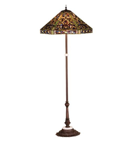 63&#34;H Tiffany Elizabethan Floor Lamp.602