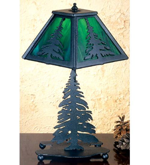 14&#34;H Tall Pines Accent Lamp