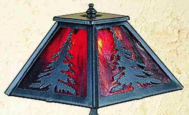 14&#34;H Tall Pines Accent Lamp