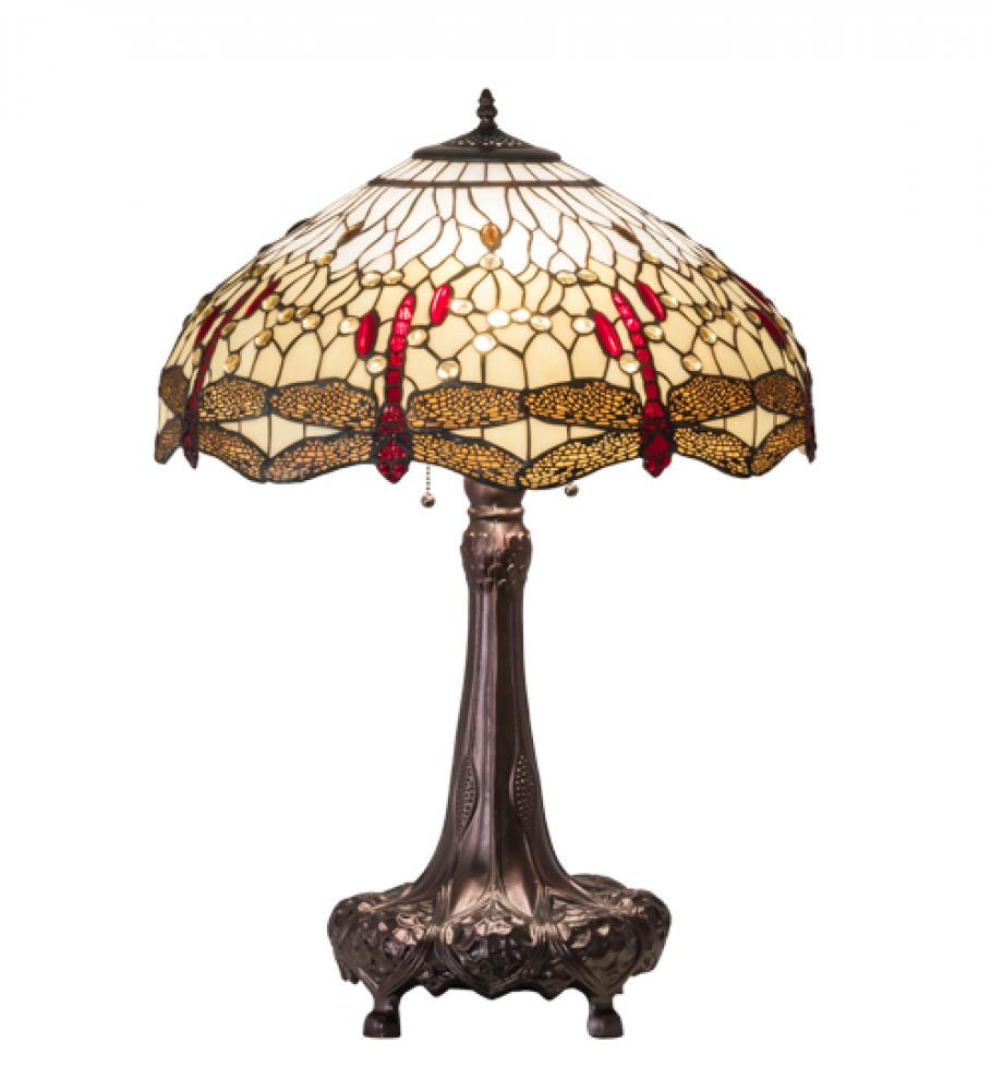 31&#34; High Tiffany Hanginghead Dragonfly Table Lamp