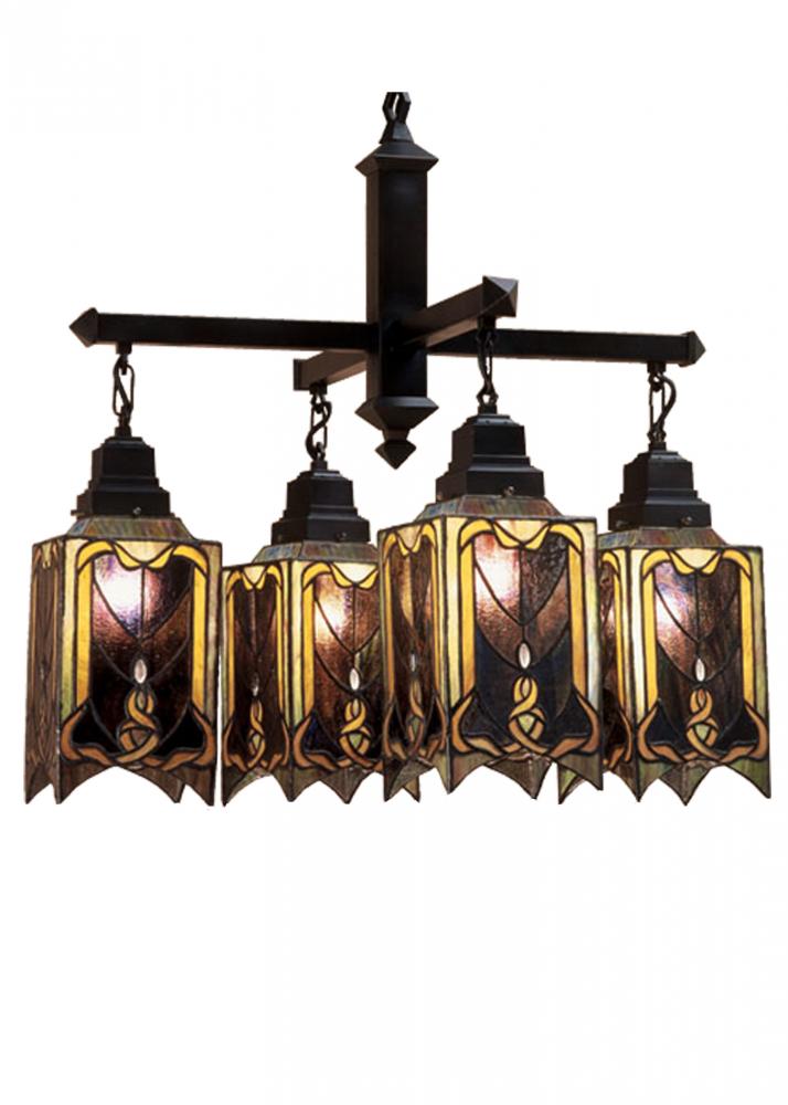 27&#34;W Cottage Mission 4 LT Chandelier