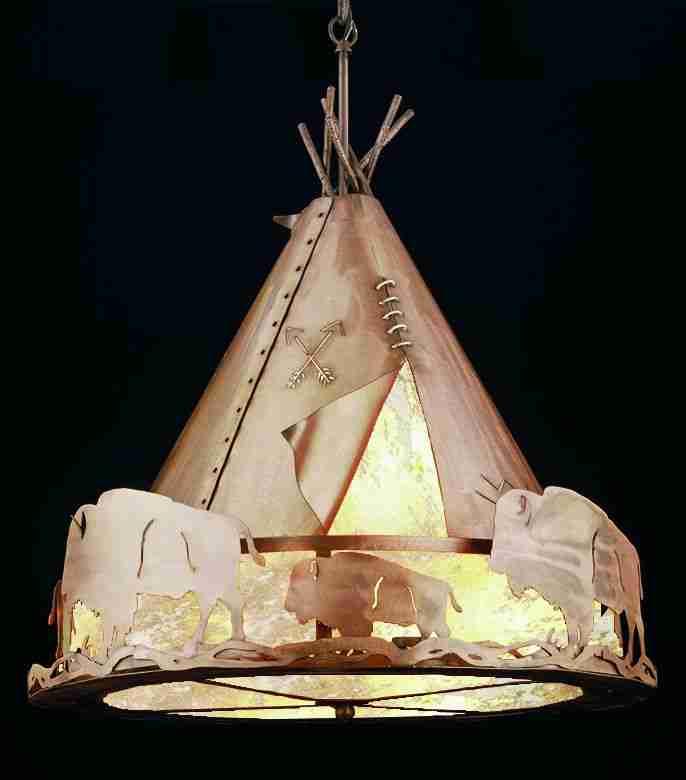 24&#34;W Teepee w/ Buffalo Pendant