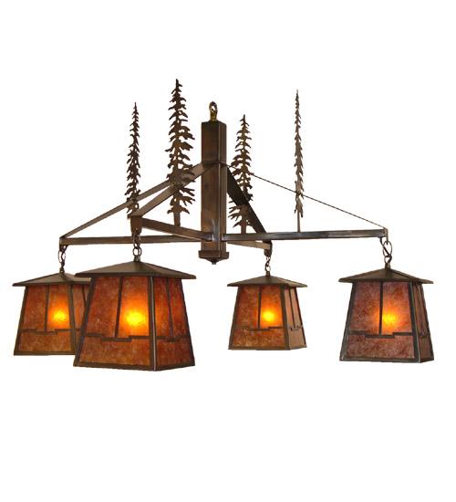 40&#34;W Tall Pines Valley View 4 LT Chandelier