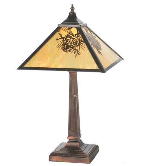 23&#34; High Winter Pine Mission Table Lamp