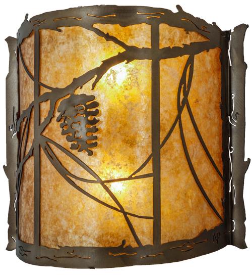 15&#34;W Whispering Pines Wall Sconce