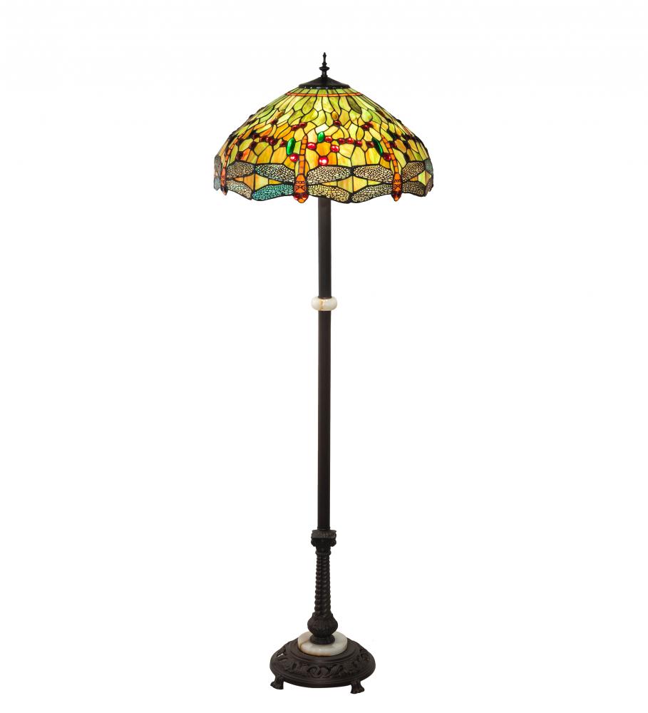 62&#34; High Tiffany Hanginghead Dragonfly Floor Lamp